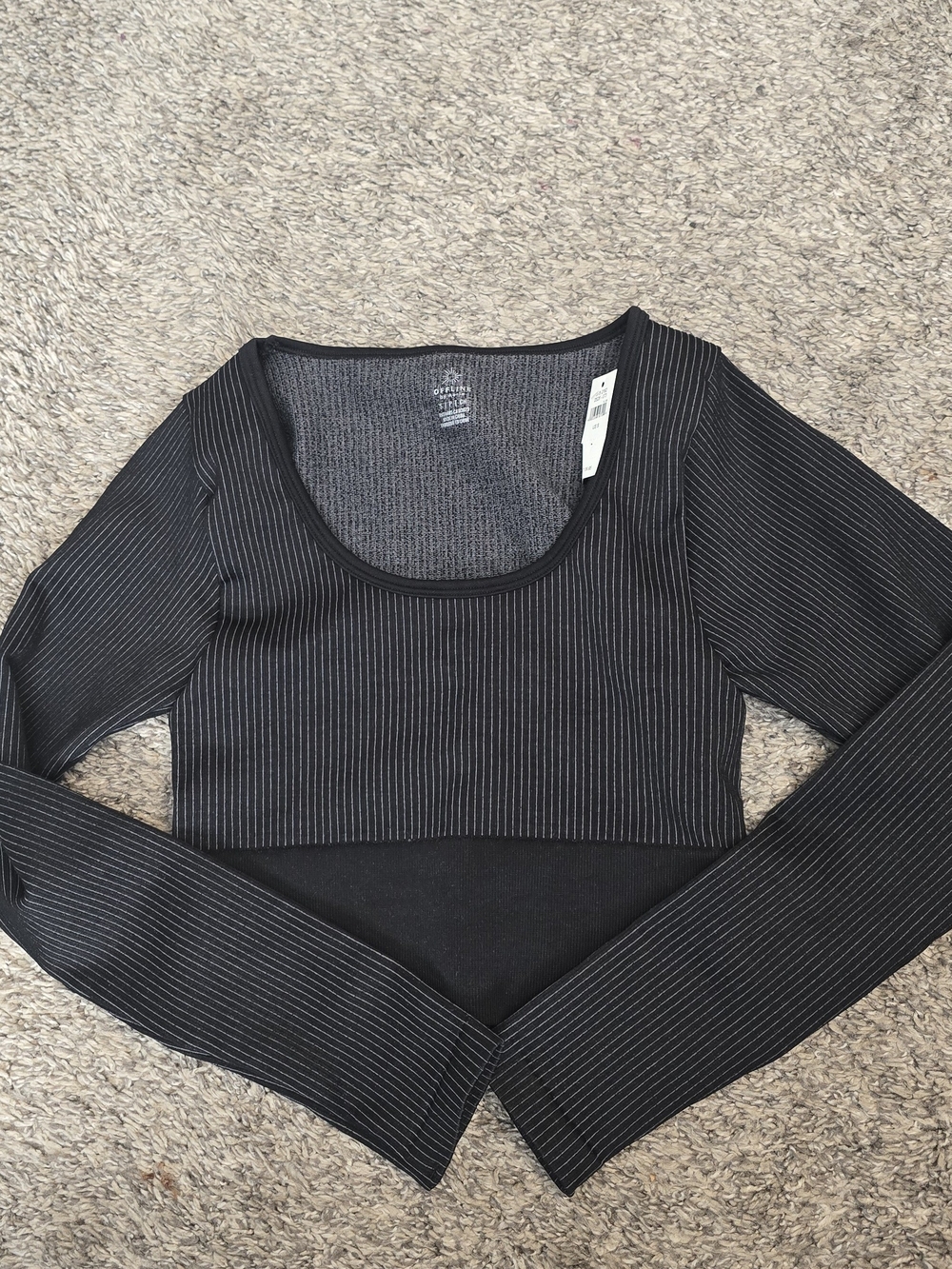 Offline By Aerie Cropped Shirt